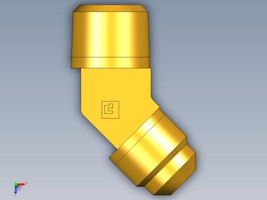 扩口式工业通用硬管接头45Deg Elbow 259F-6-6俯视缩略图