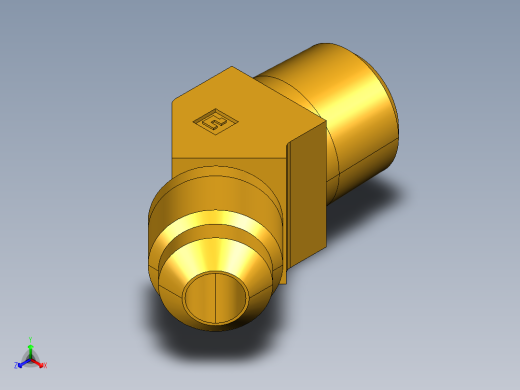 扩口式工业通用硬管接头45Deg Elbow 259F-6-6正等轴测缩略图