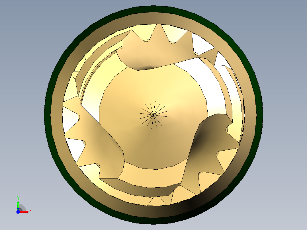 攻牙机构模型前视图