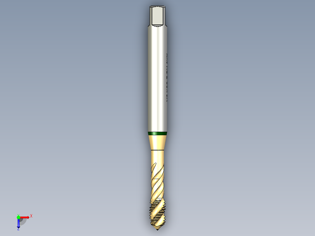 攻牙机构模型俯视图