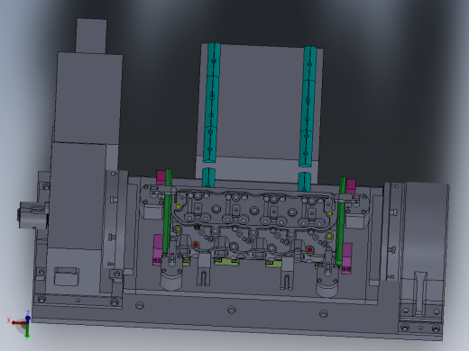发动机气缸盖精密液压工装夹具（4种加工工序）