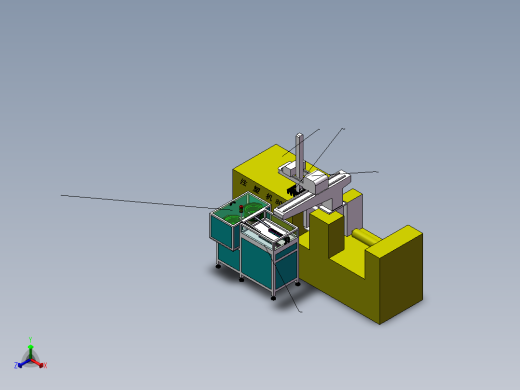 注塑嵌件上料机sw18可编辑正等轴测缩略图