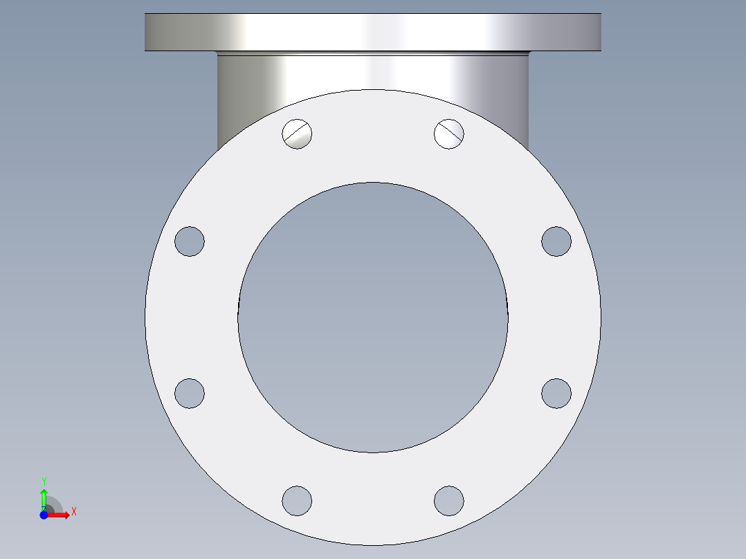 管件接头、螺纹接头、三通(96)前视图