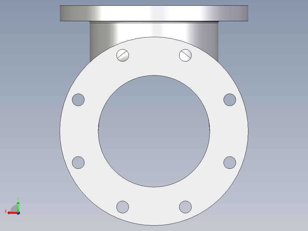 管件接头、螺纹接头、三通(96)后视图
