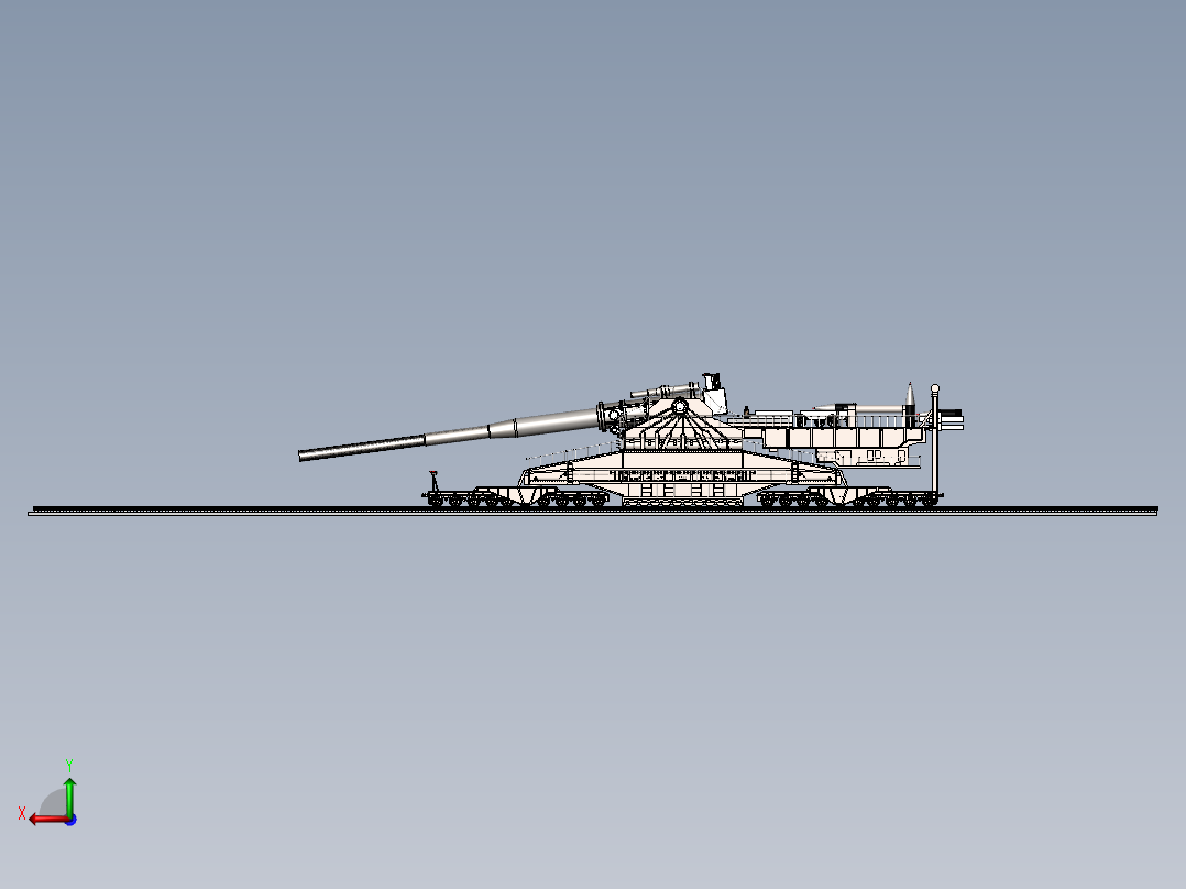 古斯塔夫巨炮与多拉巨炮 STL后视图