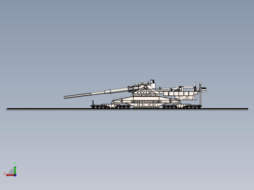 古斯塔夫巨炮与多拉巨炮 STL后视缩略图