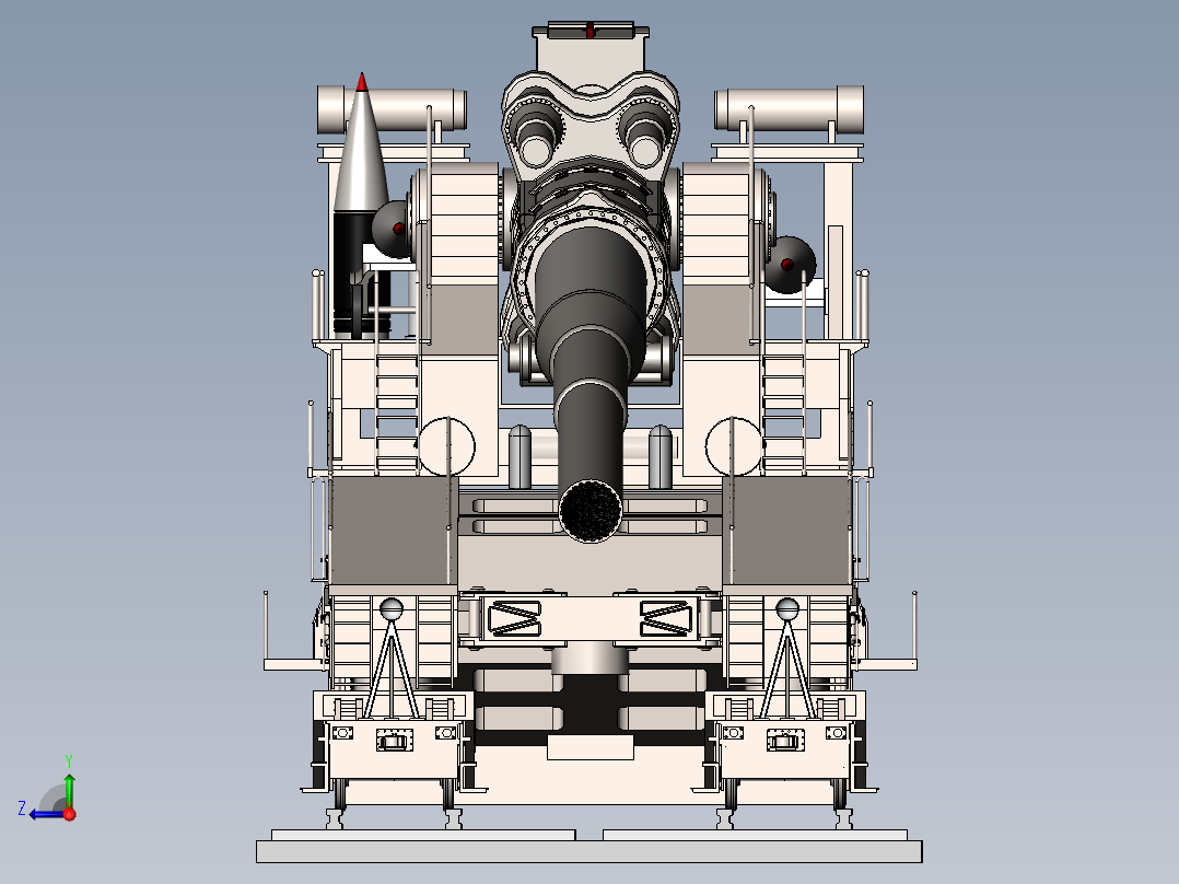 古斯塔夫巨炮与多拉巨炮 STL右视图