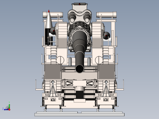 古斯塔夫巨炮与多拉巨炮 STL右视缩略图