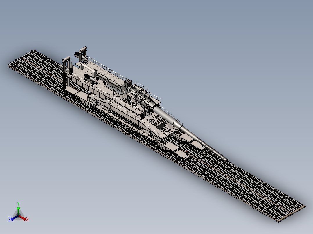 古斯塔夫巨炮与多拉巨炮 STL正等轴测图
