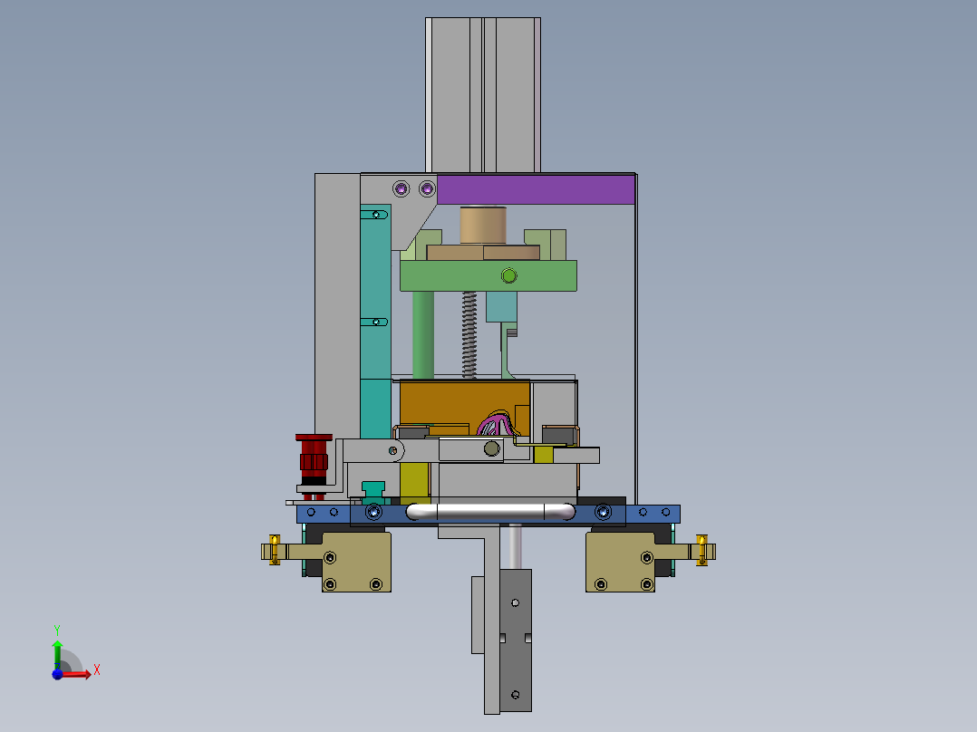 A7M唇边裁断总装配sw18可编辑前视图