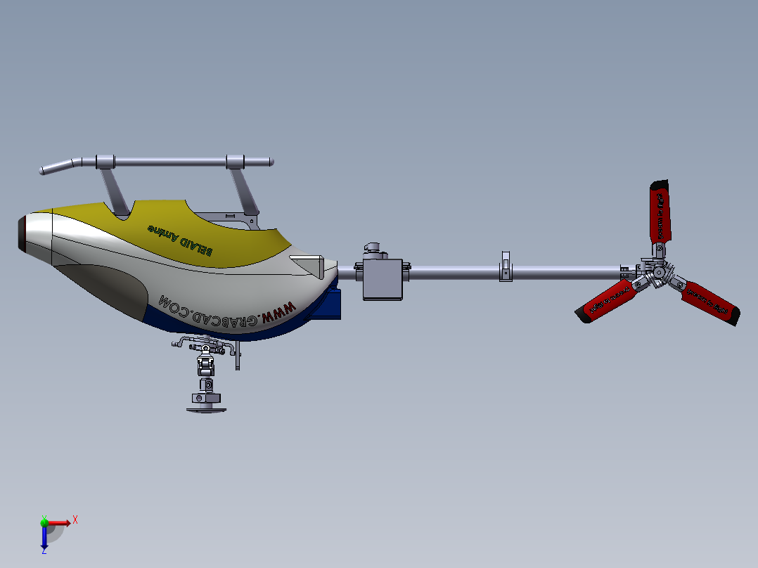 直升机(17)俯视图