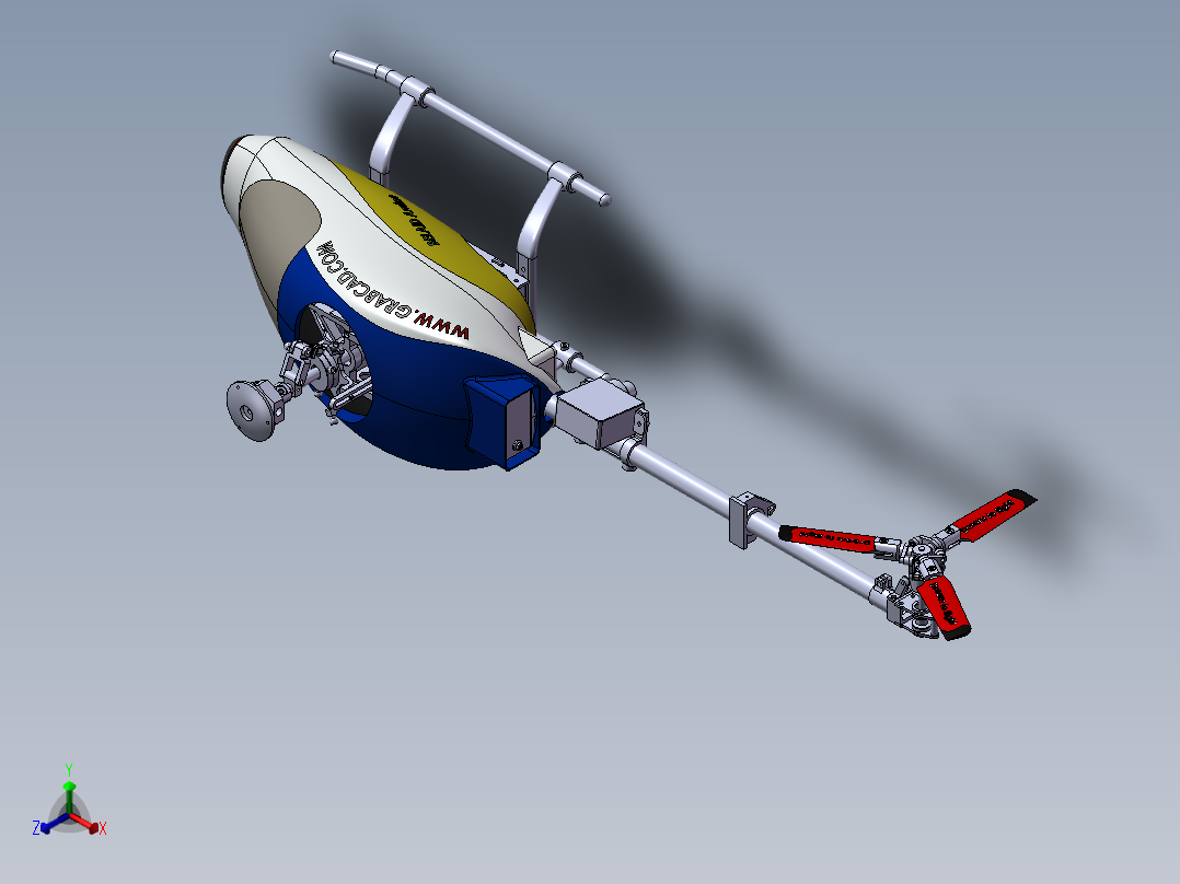 直升机(17)正等轴测图