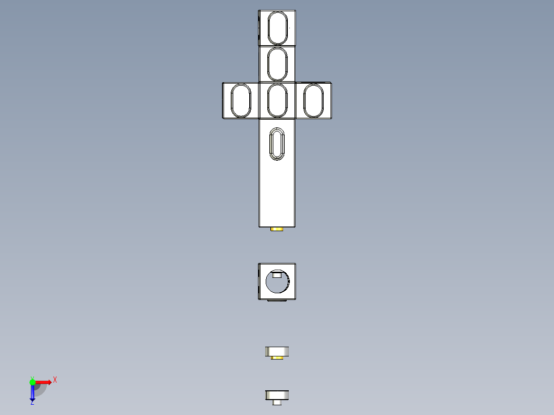 可叠放台灯俯视图