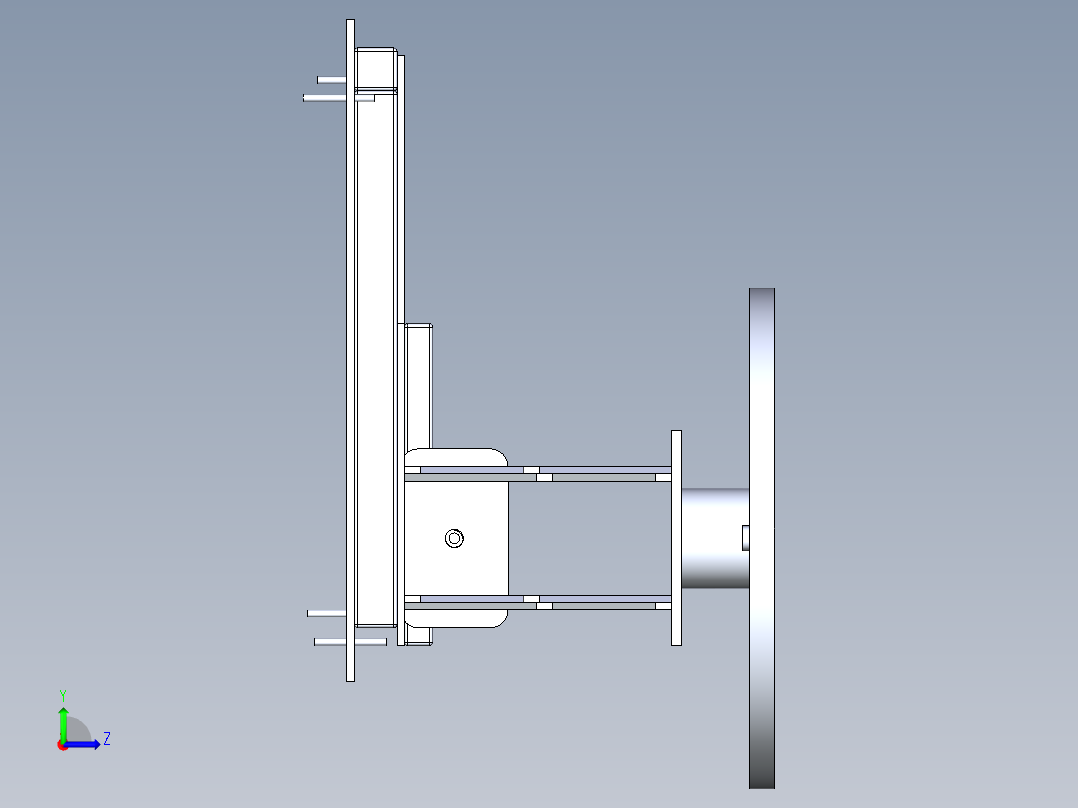 旋转升降平台左视图