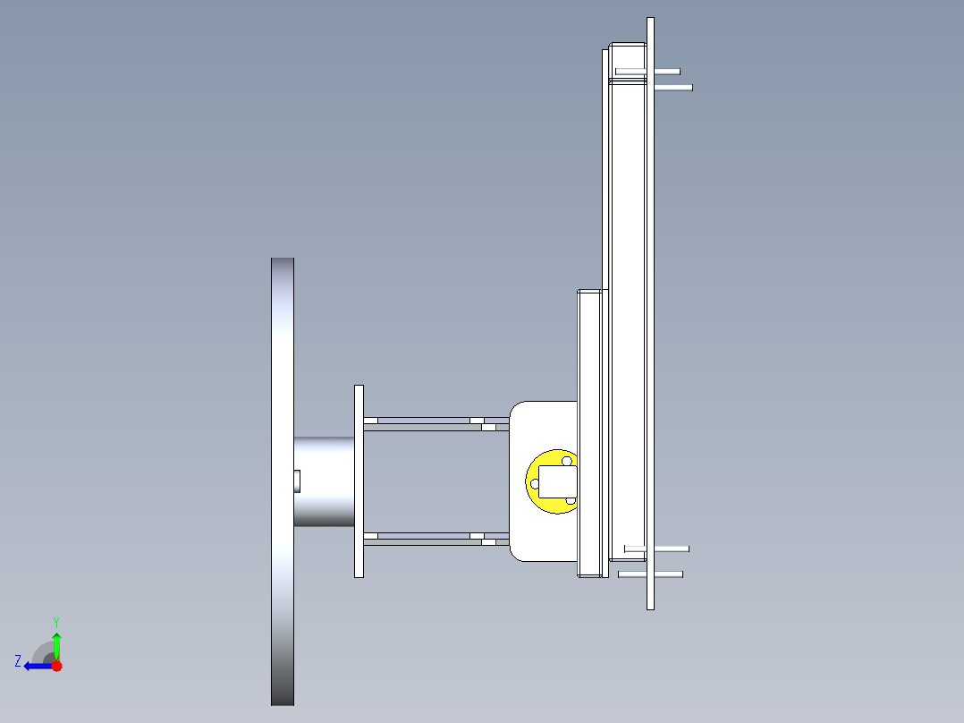 旋转升降平台右视图