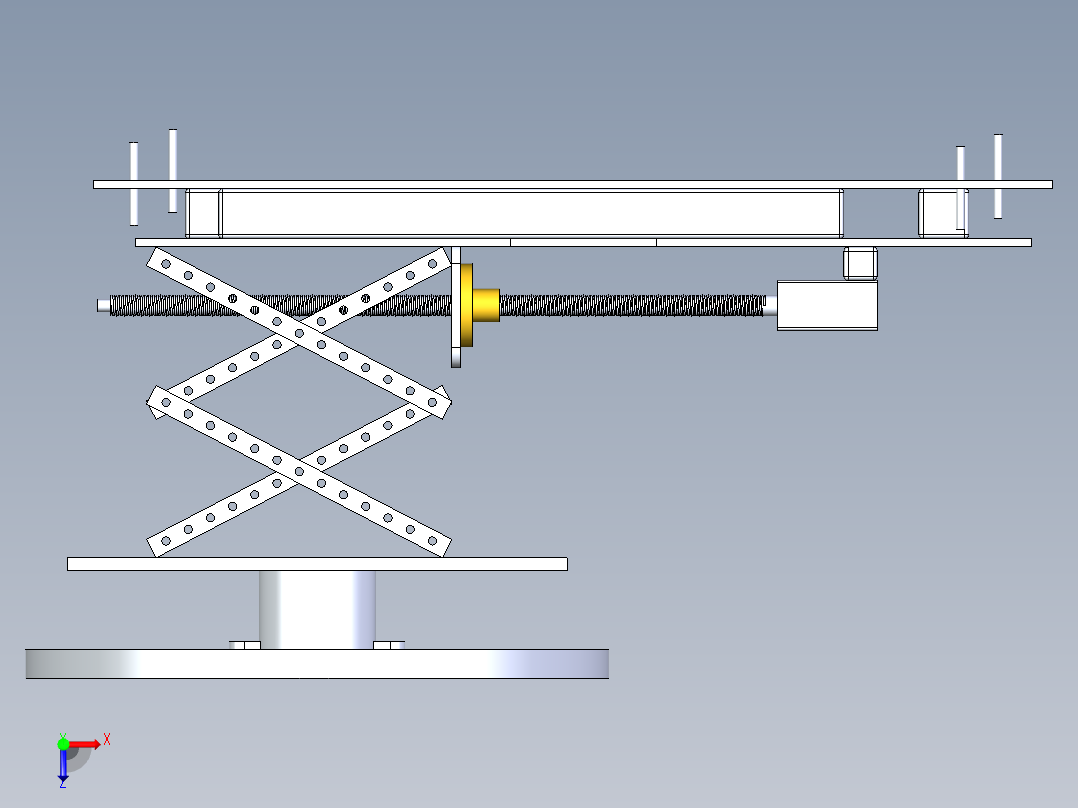 旋转升降平台俯视图