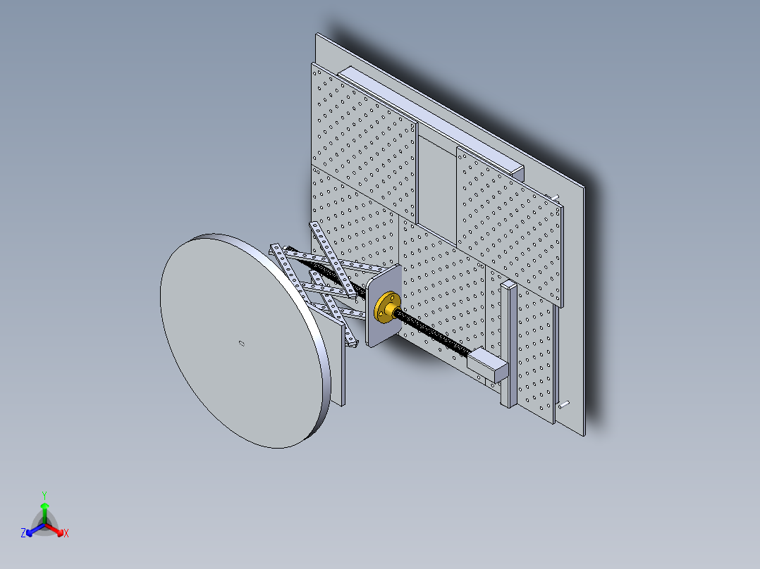 旋转升降平台正等轴测图