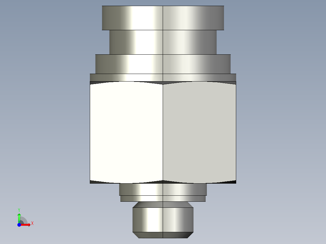 气管接头KQB2H06-M5前视图