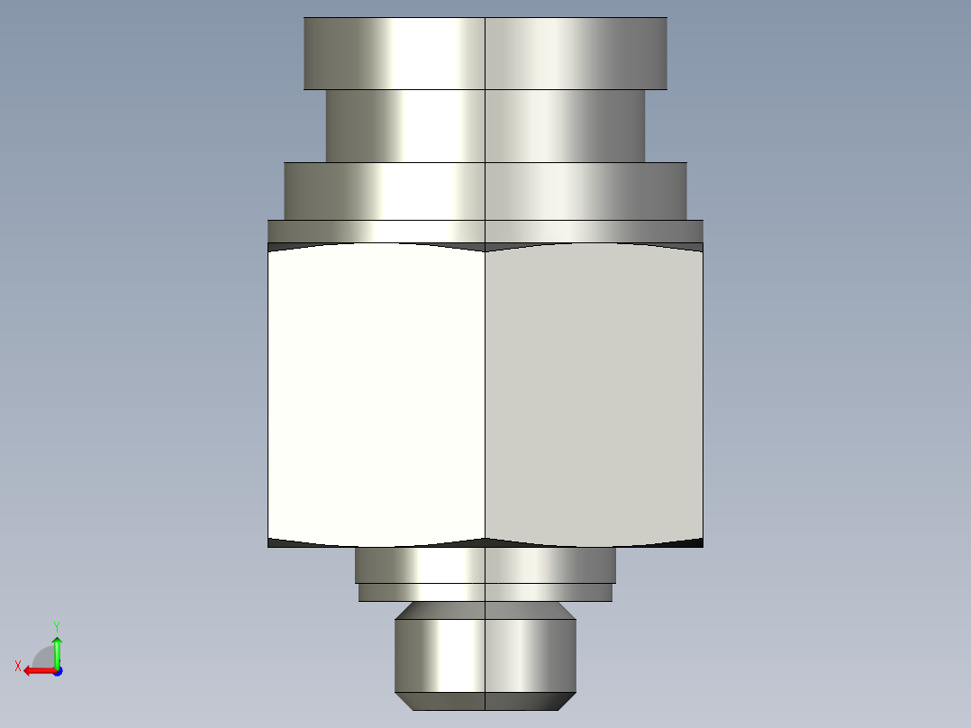 气管接头KQB2H06-M5后视图