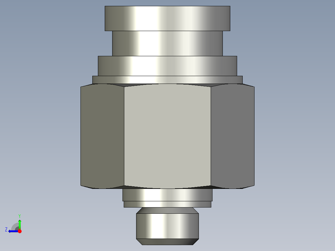气管接头KQB2H06-M5右视图