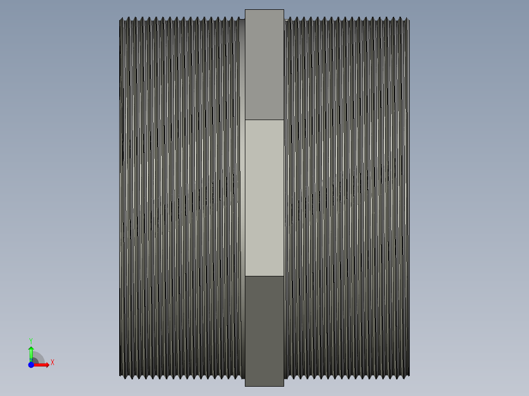 螺纹管对丝-六角等径 DN100前视图