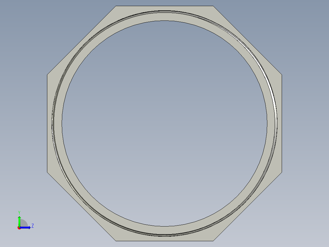 螺纹管对丝-六角等径 DN100左视图