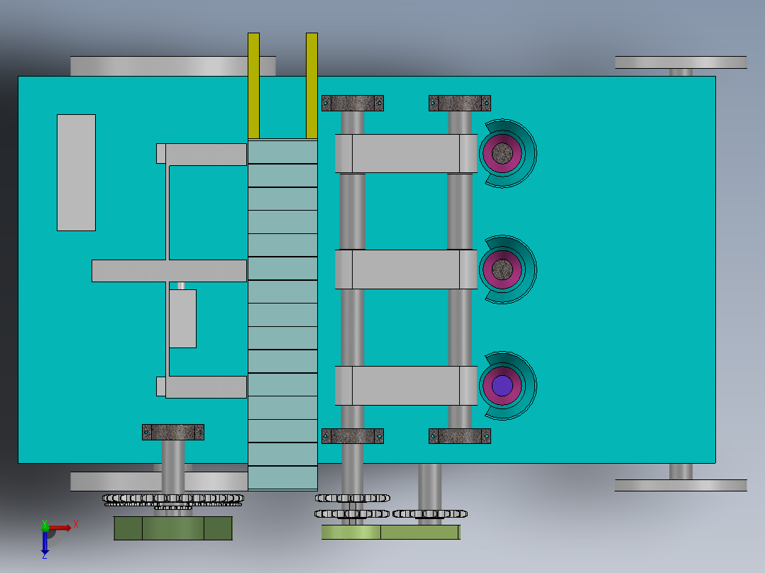 多用种苗移送机设计【含SW三维图】俯视图