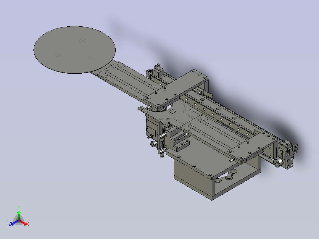 旋转部分组件正等轴测图