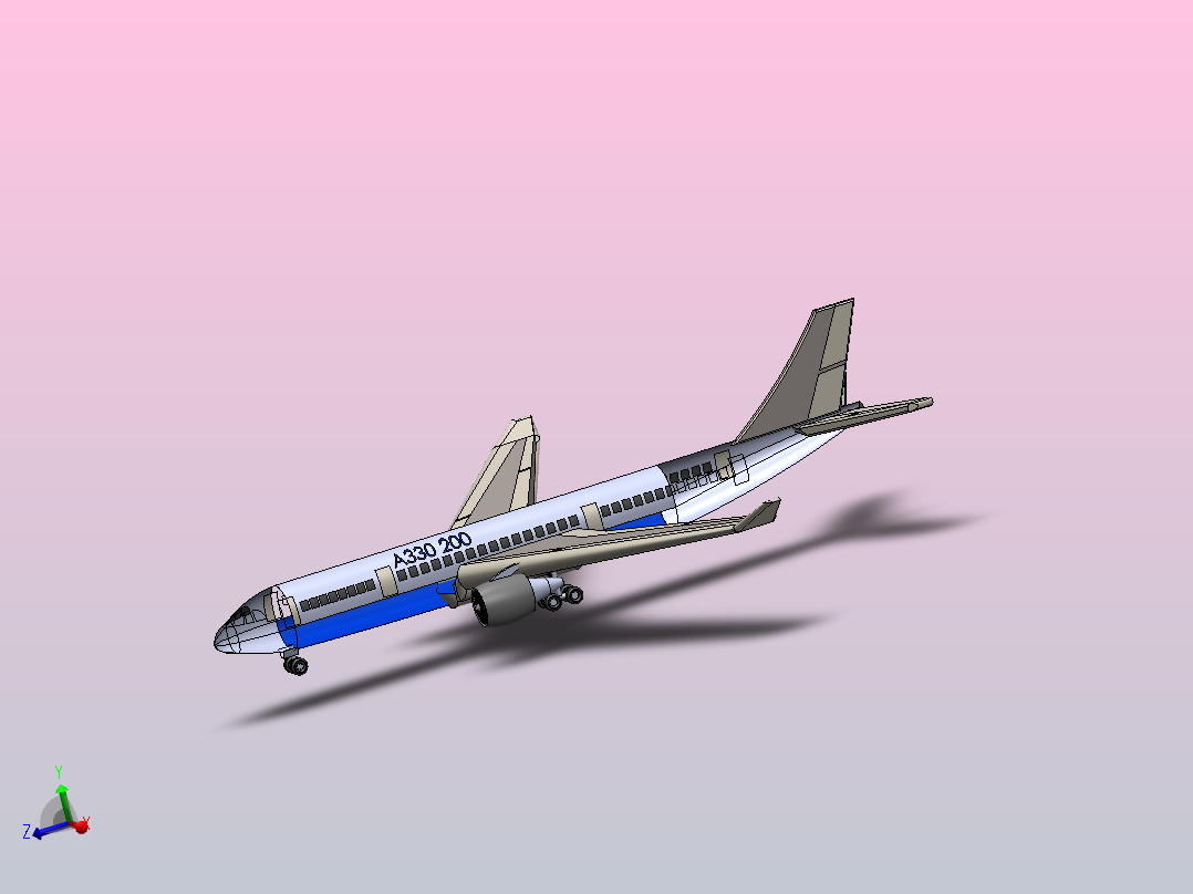 A330-200是一种缩短的远程机型主视图