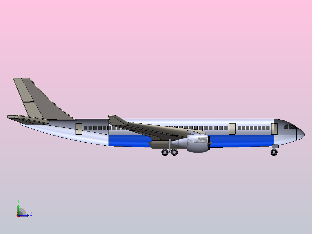 A330-200是一种缩短的远程机型左视图