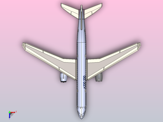 A330-200是一种缩短的远程机型俯视缩略图