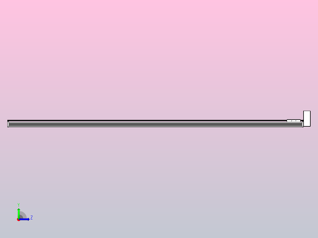 皮带直线轴半封闭可选导轨TPA-HNB-120D-110-L2600-LU-Y-P40-N3左视图