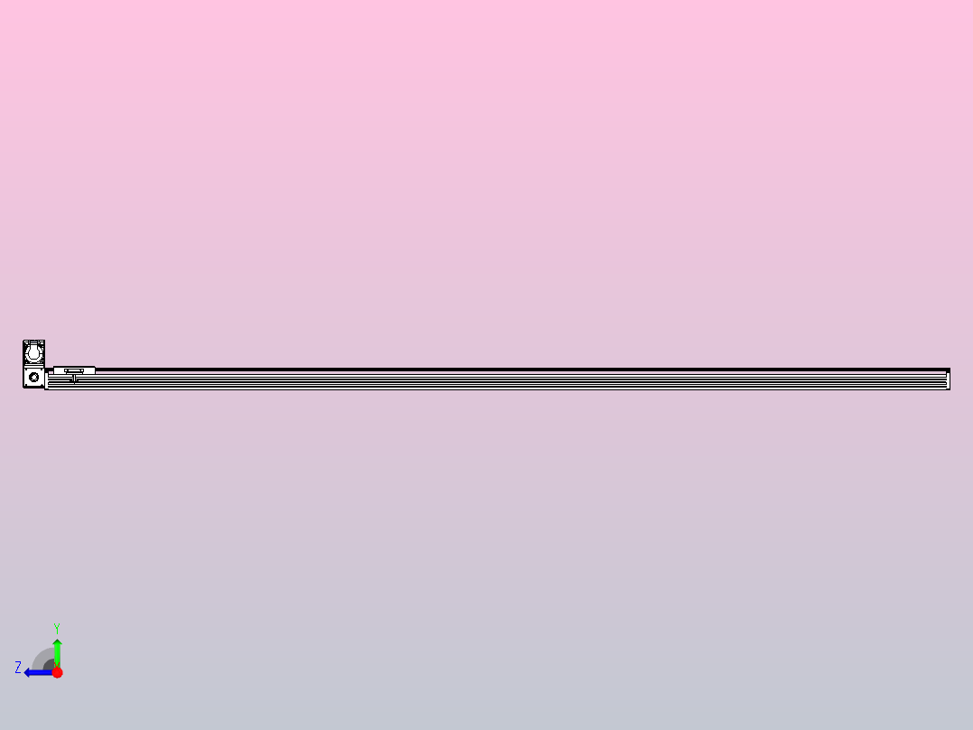 皮带直线轴半封闭可选导轨TPA-HNB-120D-110-L2600-LU-Y-P40-N3右视图