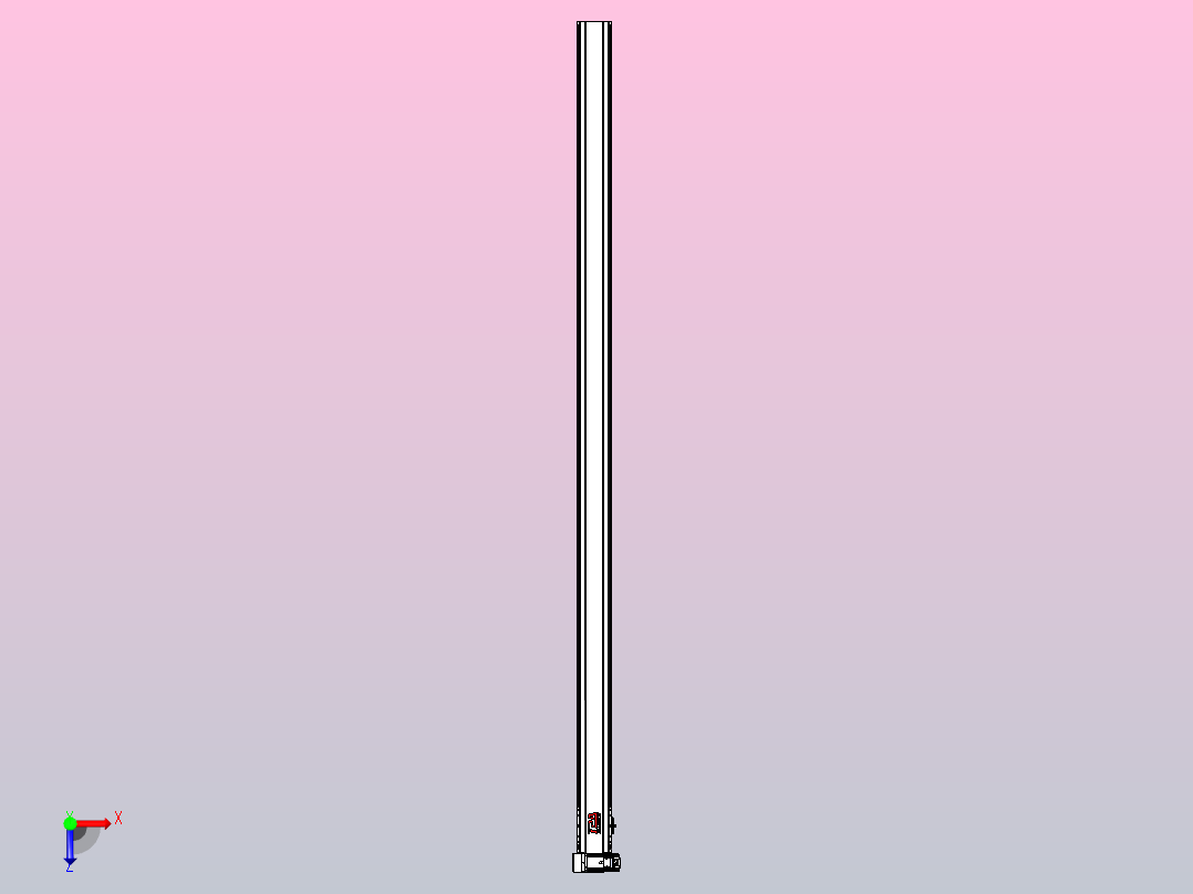 皮带直线轴半封闭可选导轨TPA-HNB-120D-110-L2600-LU-Y-P40-N3俯视图