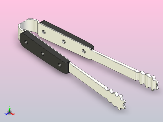 不锈钢塑料柄厨房钳，用于烹饪、烧烤、自助餐和上菜