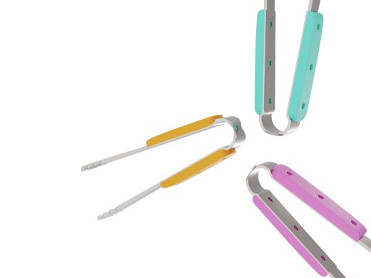 不锈钢塑料柄厨房钳，用于烹饪、烧烤、自助餐和上菜缩略图