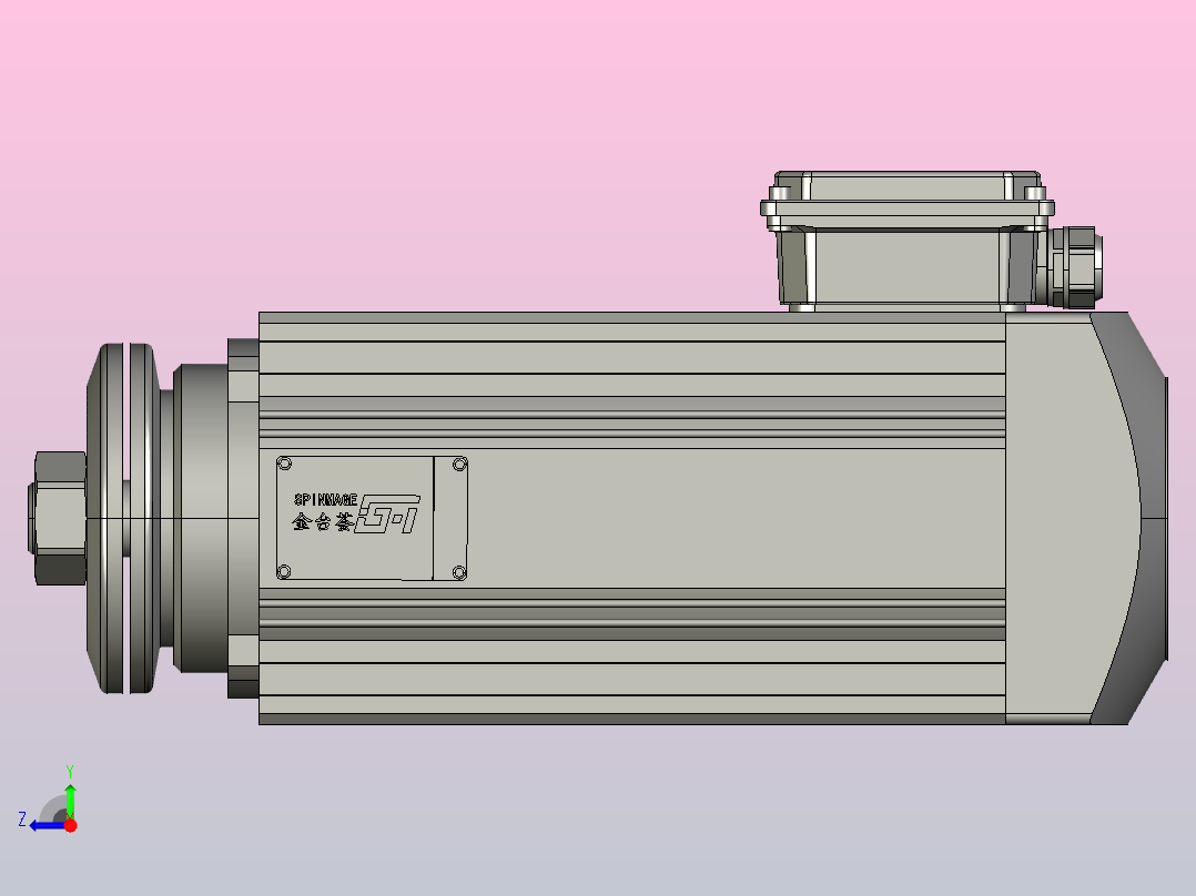 JTH7180D-S03P5.50-SCF30锯切电主轴右视图