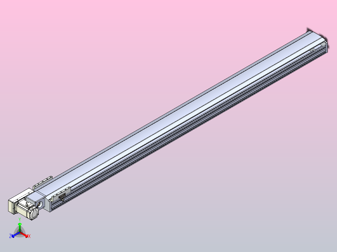 皮带直线轴半封闭可选导轨TPA-HNB-175D-140-L2150-ML-Y-P75-N3主视图