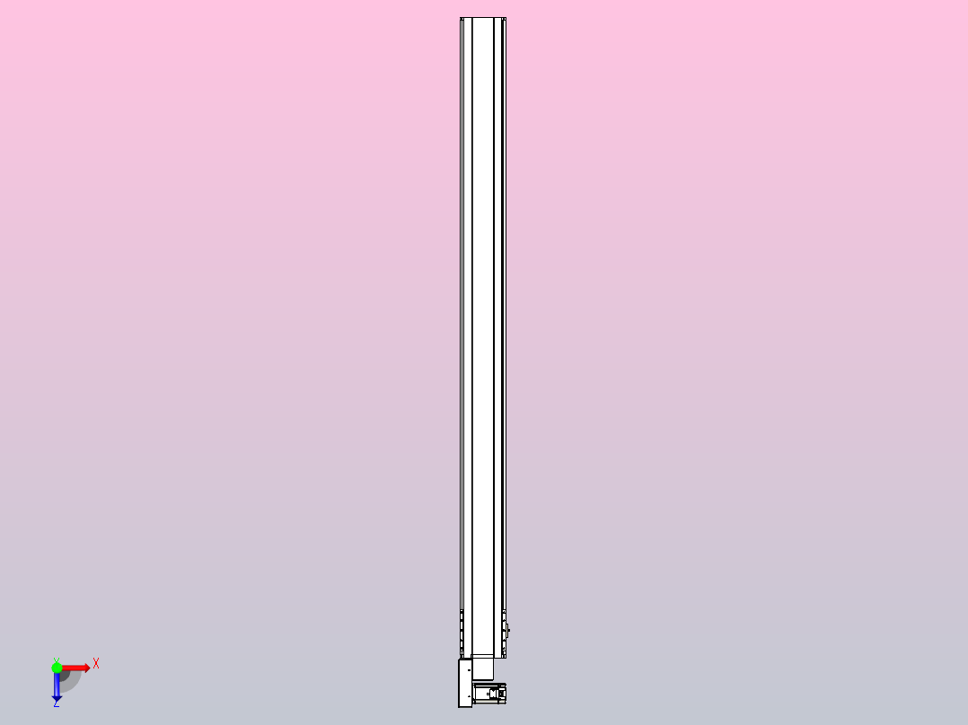 皮带直线轴半封闭可选导轨TPA-HNB-175D-140-L2150-ML-Y-P75-N3俯视图