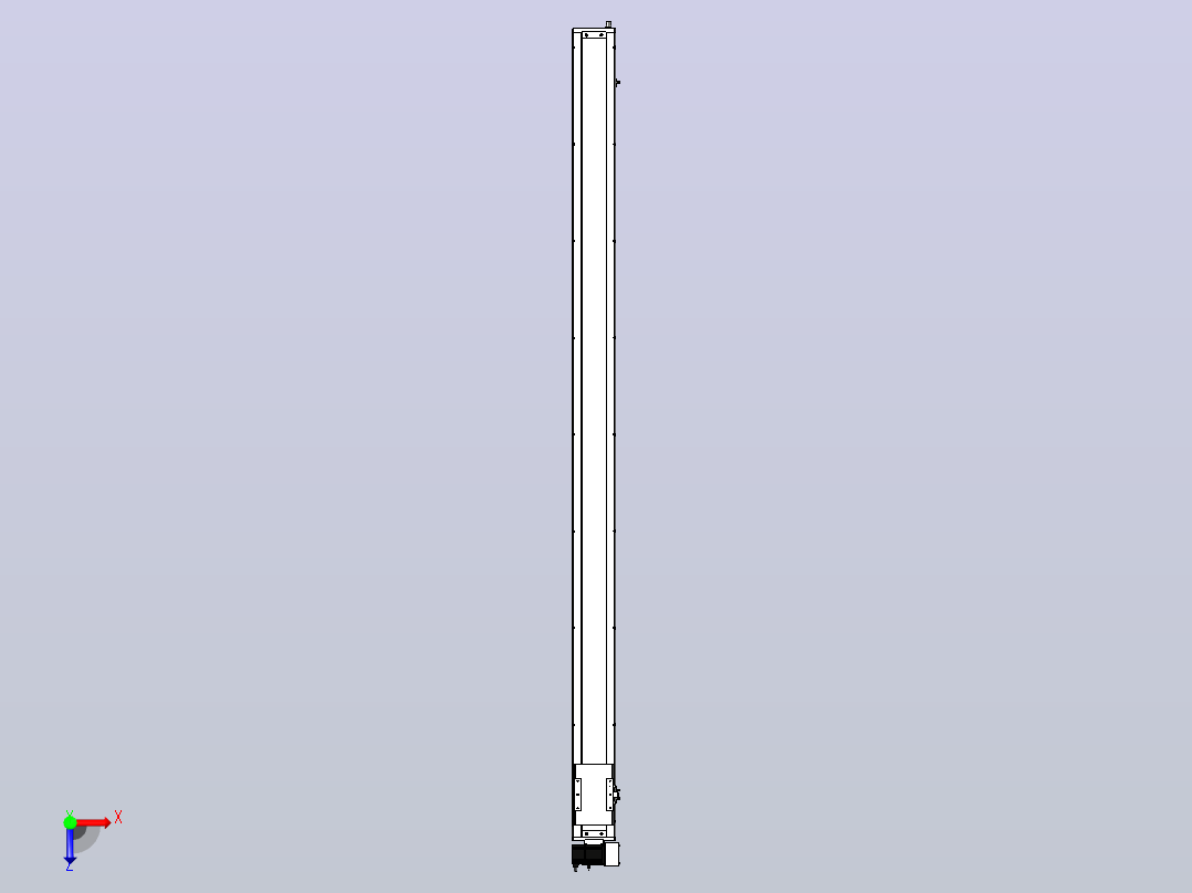 SCM14-2200-RU滚珠花健、支撑座、滚珠丝杠、交叉导轨、直线模组俯视图