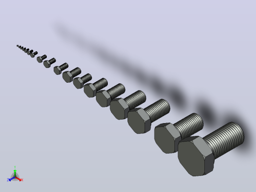 ISO 4017 - M1.6 ao M56螺栓