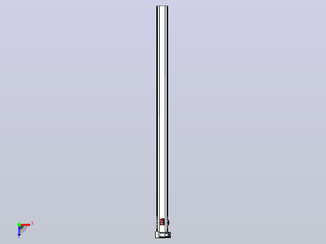 皮带直线轴半封闭可选导轨TPA-HNB-120D-110-L2100-LU-C-P40-N3俯视图