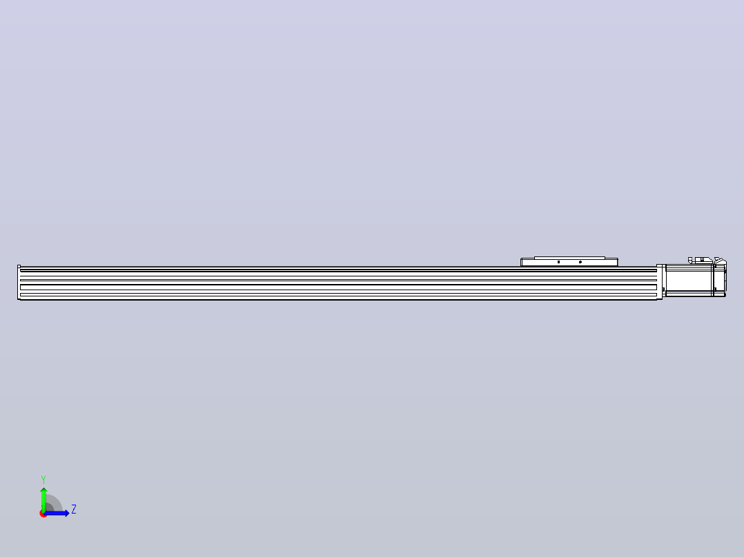 滚珠丝杠直线轴带导轨全封闭TPA-HCR-140D-2010C-L900-M-Y-P40-N3左视图