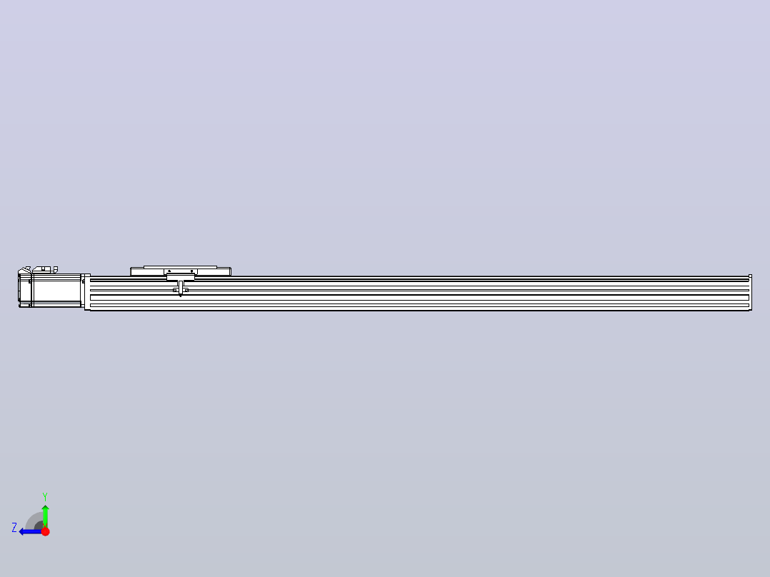 滚珠丝杠直线轴带导轨全封闭TPA-HCR-140D-2010C-L900-M-Y-P40-N3右视图