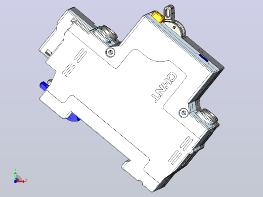 NBPLE-32&amp;1P&amp;N剩余电流动作断路器三维模型202307前视缩略图