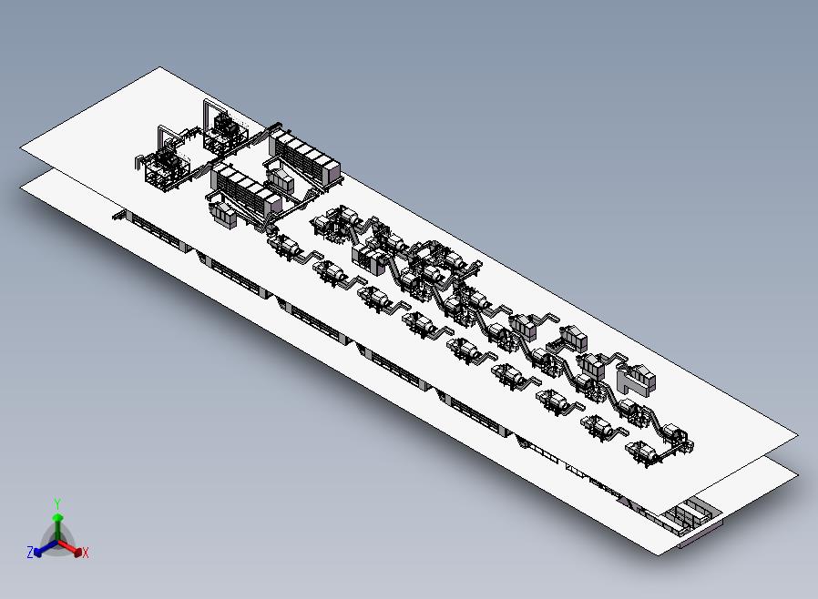 茶叶自动化生产线 正等轴测图