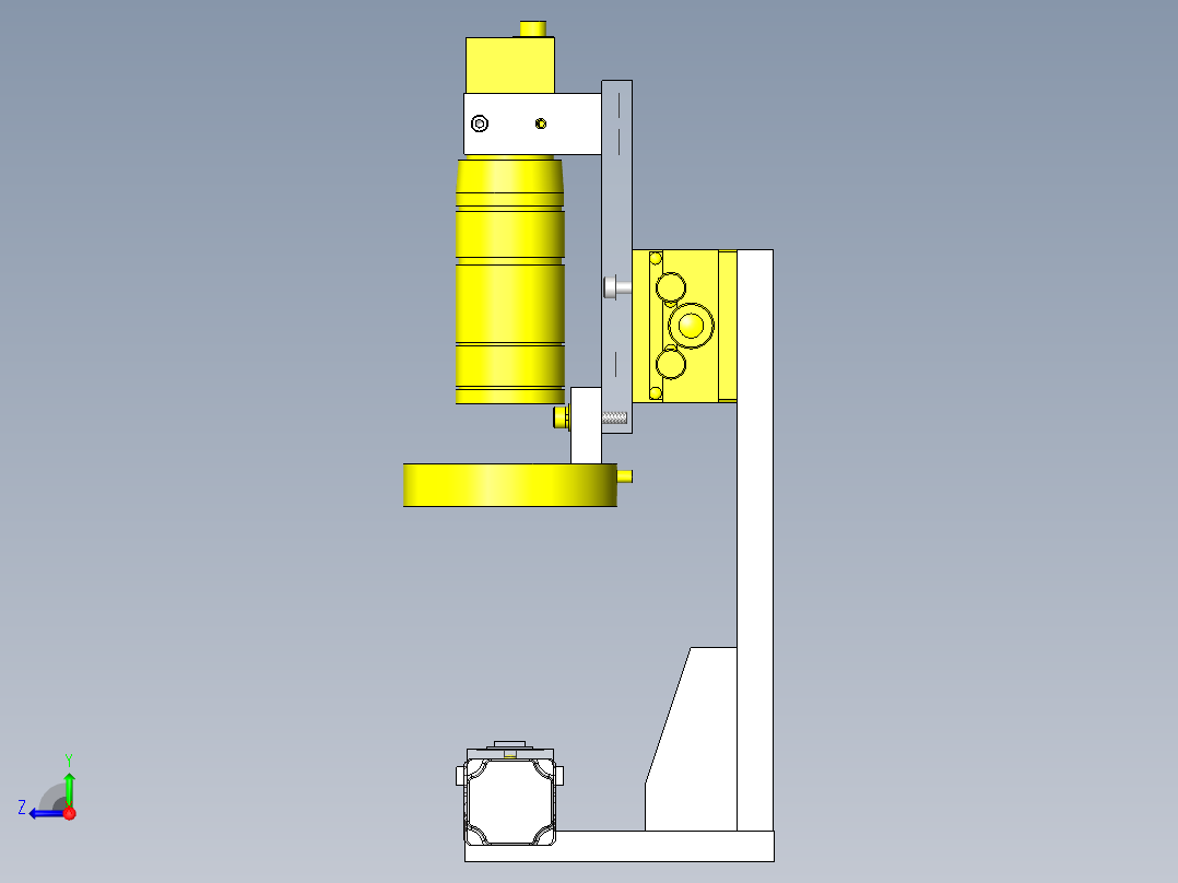 多点连续检查机构右视图