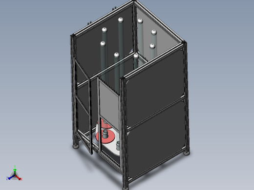 后轮盖自动堆叠设备（sw16可编辑+工程图）