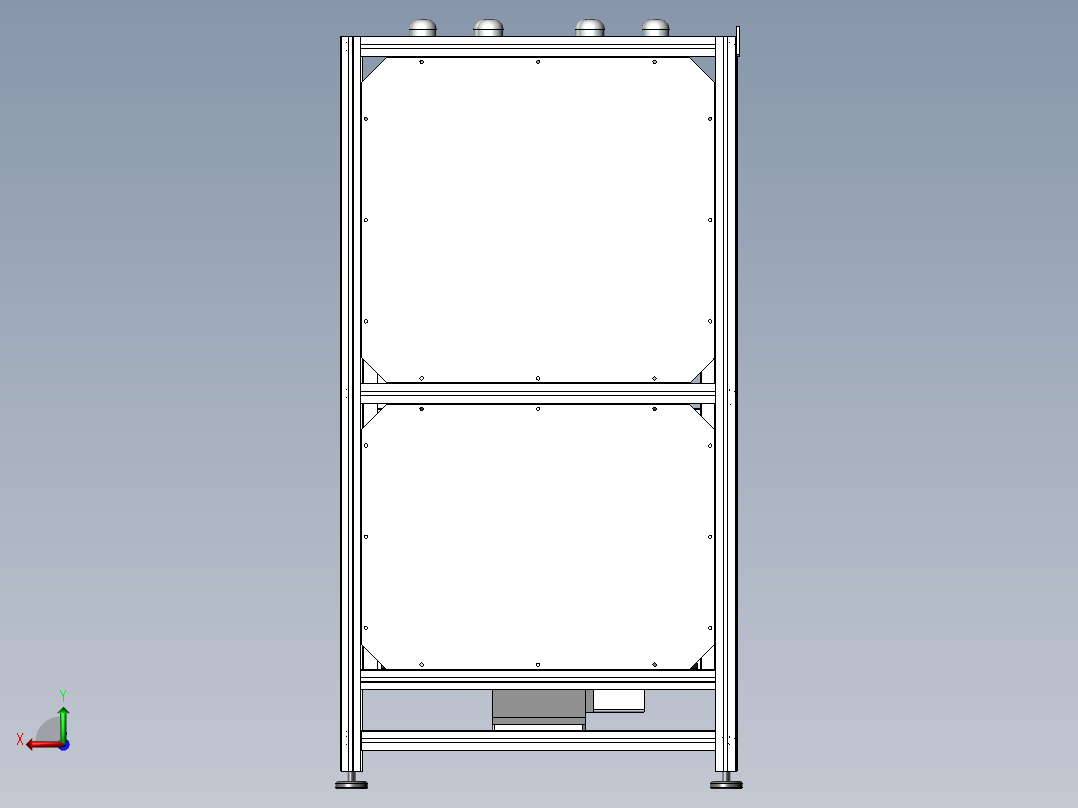 后轮盖自动堆叠设备（sw16可编辑+工程图）后视图
