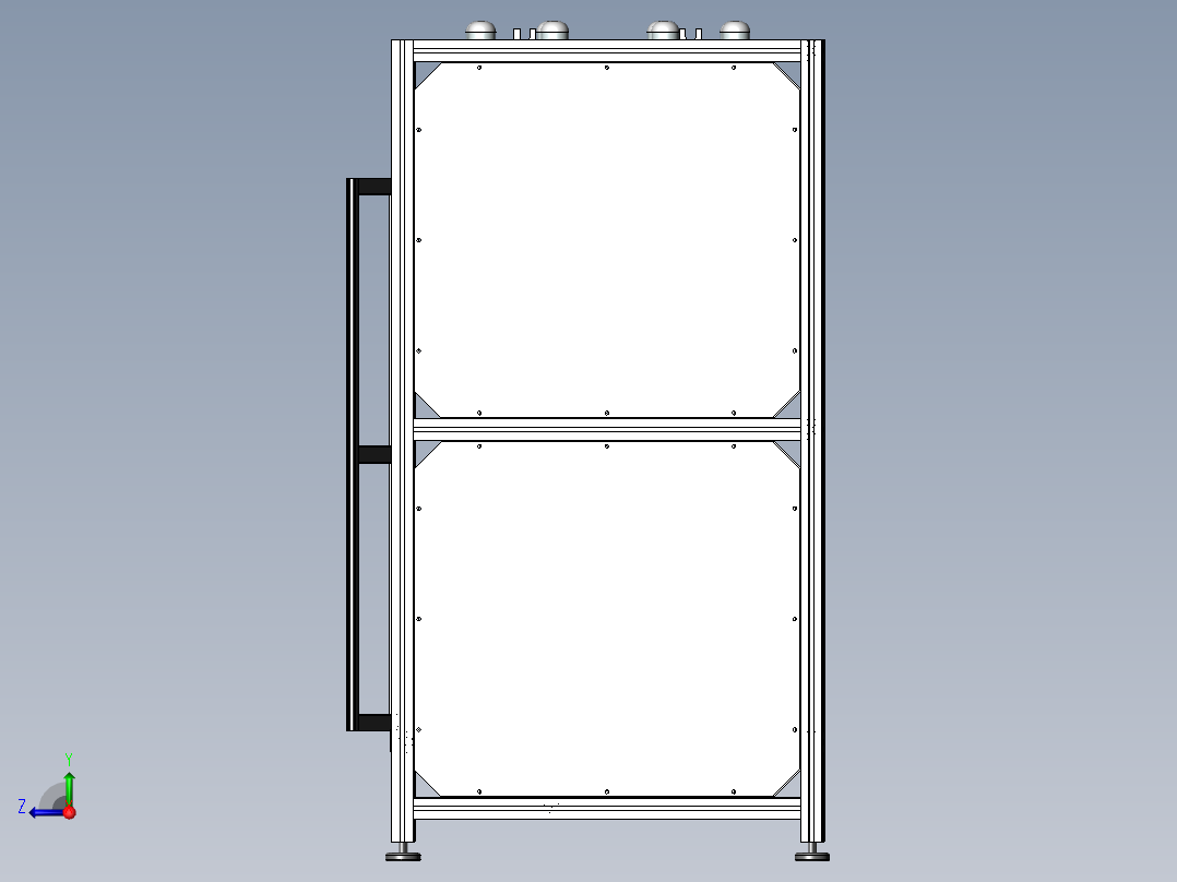 后轮盖自动堆叠设备（sw16可编辑+工程图）右视图